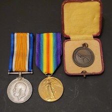 WW1 RAF Medal Pair. Wireless Operator Wounded July 1918. Enlisted September 1915
