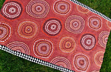 Vintage IKEA ' Gribby PS Linen Fabric Bolt 06 ' Cotton Scandinavian Fabric RARE