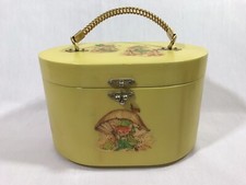 Vtg MCM Wooden Oval Box Purse