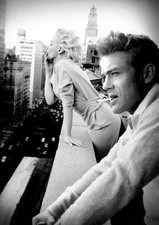 JAMES DEAN & MARILYN MONROE SMOKING BALCONY POSTER Art Print Photo Poster A3 A4 