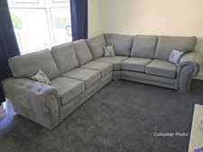 Grey Corner Sofa 6 Seater With