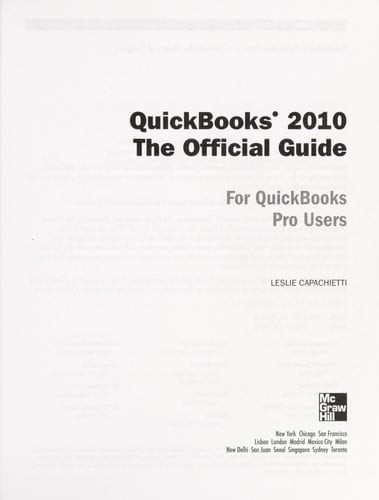 Quickbooks 2010 the - 2010:,