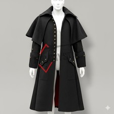 Black Regency Wool Highwayman