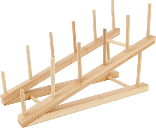 Bamboo wooden dish rack - bamboo, rack,