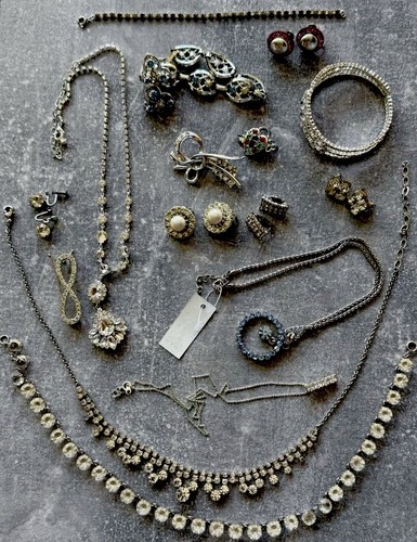 Rhinestone jewelry lot - rhinestone,