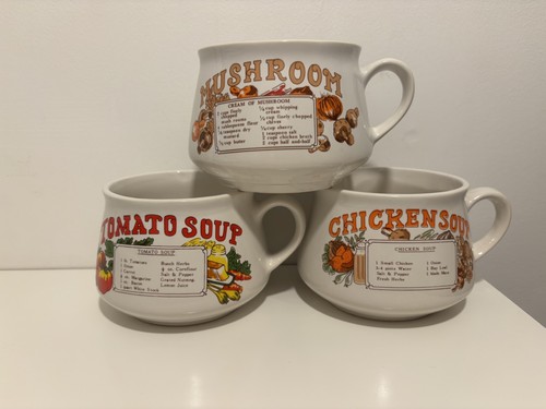 Vintage soup recipe bowl - recipe,