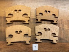 Bundle Of 4 Maple Violin Bridges 4/4 For Restorations (Set 9)