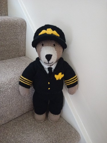 New hand knitted teddy bear - knitted,