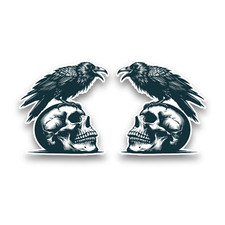 2x Small Crow Raven Bird and