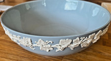 Rare Wedgewood Embossed Salad, Fruit Bowl. Queensweare Vine Blue and White