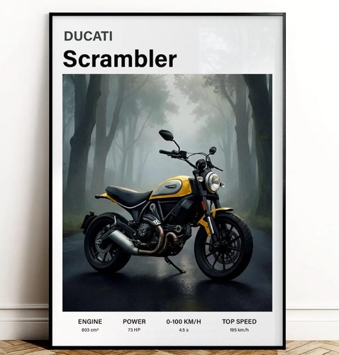 Ducati scrambler 800 poster - ducati,
