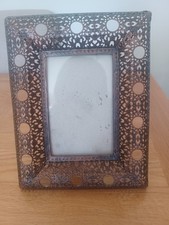 Vintage Brown Metal Photo Frame 20x20cm's with Glass Front, Photo Size10x10 Cm's