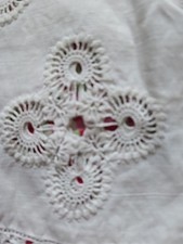 Vintage Hand Embroidered Lace TEA Cosy. White.. Overall 16 X 12ins. Unique Gift.