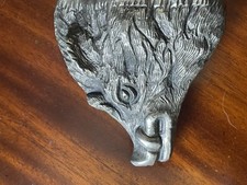 Rare Gabriella Crespi Wild Boars Head Bottle Opener Silver Plated