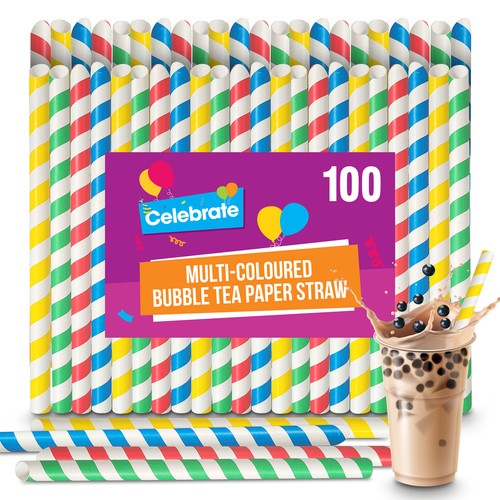 500 bubble tea straws paper - tea,