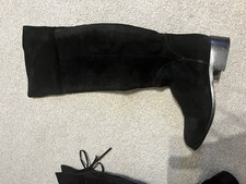 Boden Black Suede Knee High