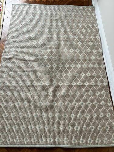 Handwoven wool and cotton rug