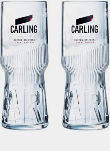 Carling pint beer glasses - carling,