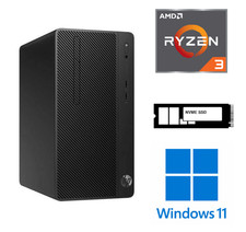 HP 285 G3 MT PC Computer AMD Ryzen 3 2200G 8GB DDR4 RAM 128GB NVMe Windows 11