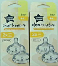 2 packs tommee tippee closer to nature 2 Med flow teats Advanced Anti Colic(173)