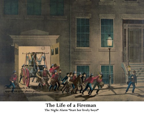 1854 vintage life fireman - life, of