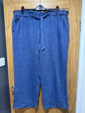 George Linen Mix Wide Leg