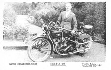 PALIN PRINTS POSTCARD MOTORBIKES EXCELSIOR  UNUSED MINT