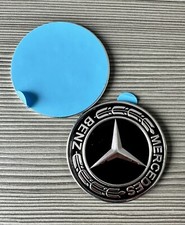 57mm Mercedes Benz Black Bonnet Badge Hood Emblem Sticker For Most GL C E S