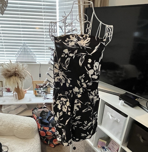 Shein black white floral - shein,