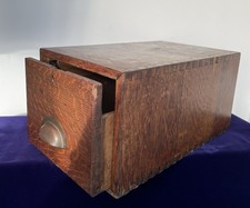 Vintage oak wood index card - oak,