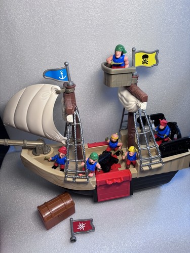 Vintage red box pirate ship - red,