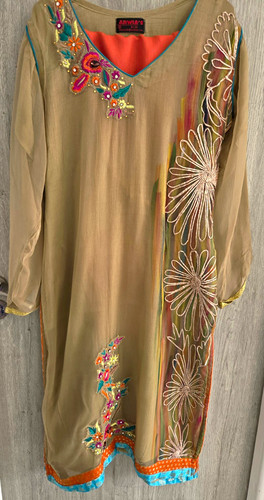 Arwa beige rust orange - beige,