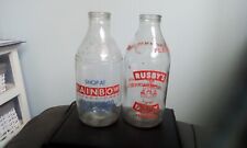 2 Used 1 Pint  Milk Bottles