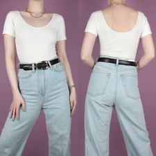 VINTAGE 80s 90s White Scoop