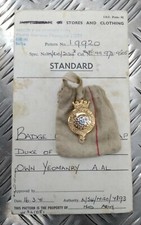 Genuine Vintage British Army Inspectorate of Stores Metal Badge Sample Card 1971