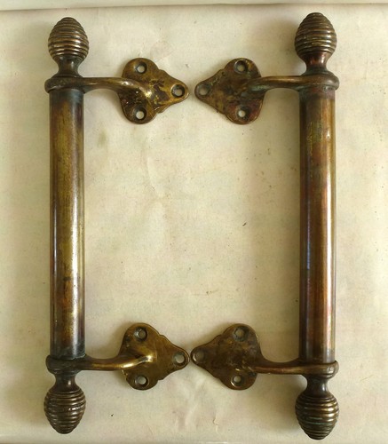 Pair antique brass - pair,