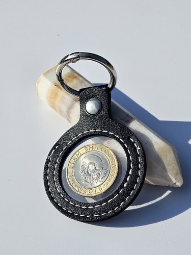 Coin holder keyring 50p - coin,