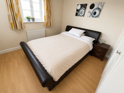 Brown sleigh style double - brown,