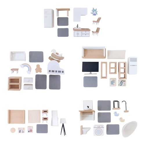 Wood doll house - doll,