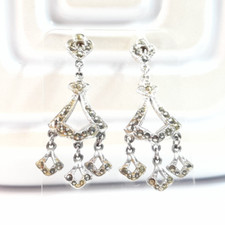 Vintage marcasite drop - marcasite,
