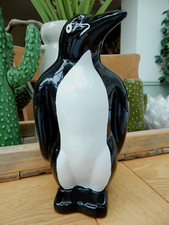 Vintage Figurine Ornament 9" Large Emperor Penguin Alcobaca Portugal Handmade