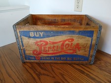 Vintage Double Dot Wood Pepsi