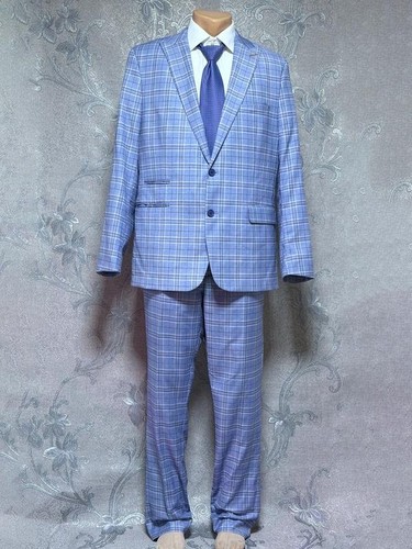 Men mrk suit blue polyester - men's,
