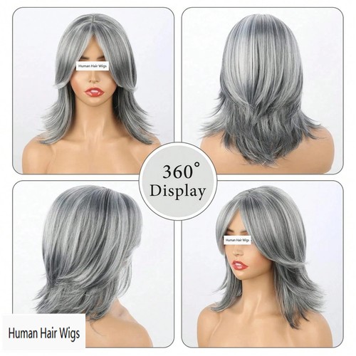 Real human hair wig new - human,