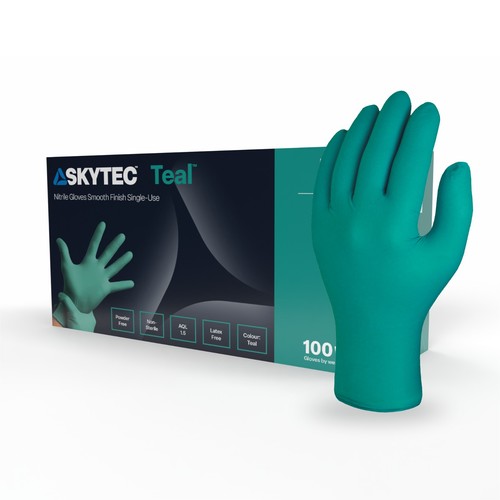 Skytec teal nitrile disposable - skytec,