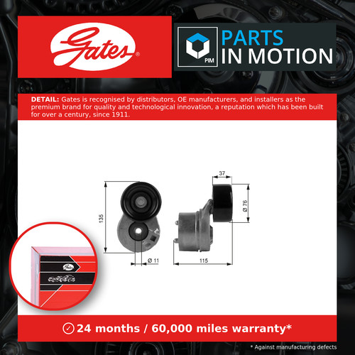 Aux belt tensioner fits - tensioner, ldv