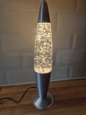 Silver glitter lamp used - glitter,