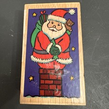 Whispers Father Christmas rubber stamp from Docrafts.