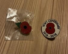 Two WW1 World War 1 Centenary Pin Badges
