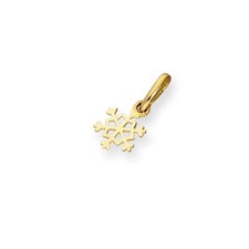 9ct Gold Snowflake Charm Snow Winter December Charms